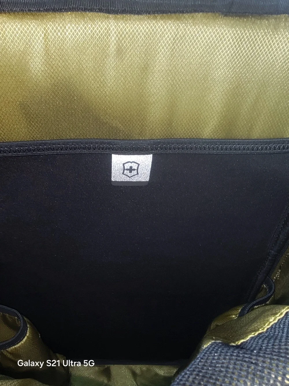 Victorinox Black Quilted Front Backpack with Compression Straps